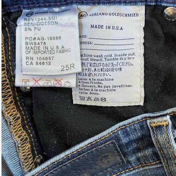 AG Adriano Goldschmied The Premiere Skinny Straight Jeans Size 25R - Picture 9 of 12